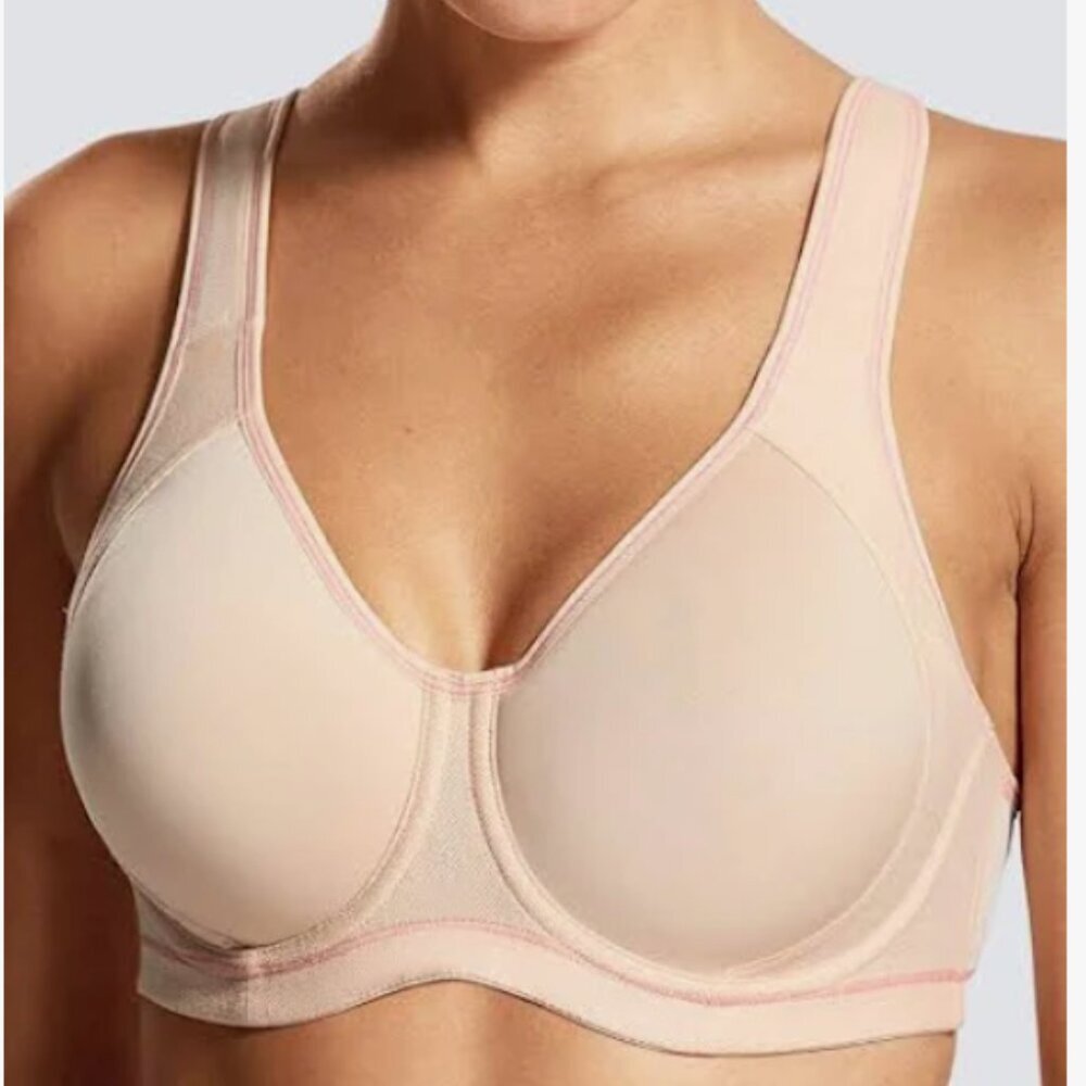 High-Impact Sports Bra - Syrokan Underwire Molded Cup Racerback Convertible 38E